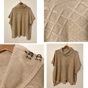 NYJD Poncho Sweater Cowl Neck